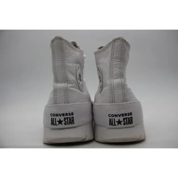 Converse Chuck Taylor Women's 13 Men's 11 All Star Lugged 2.0 Hi White LEATHER - Picture 5 of 10